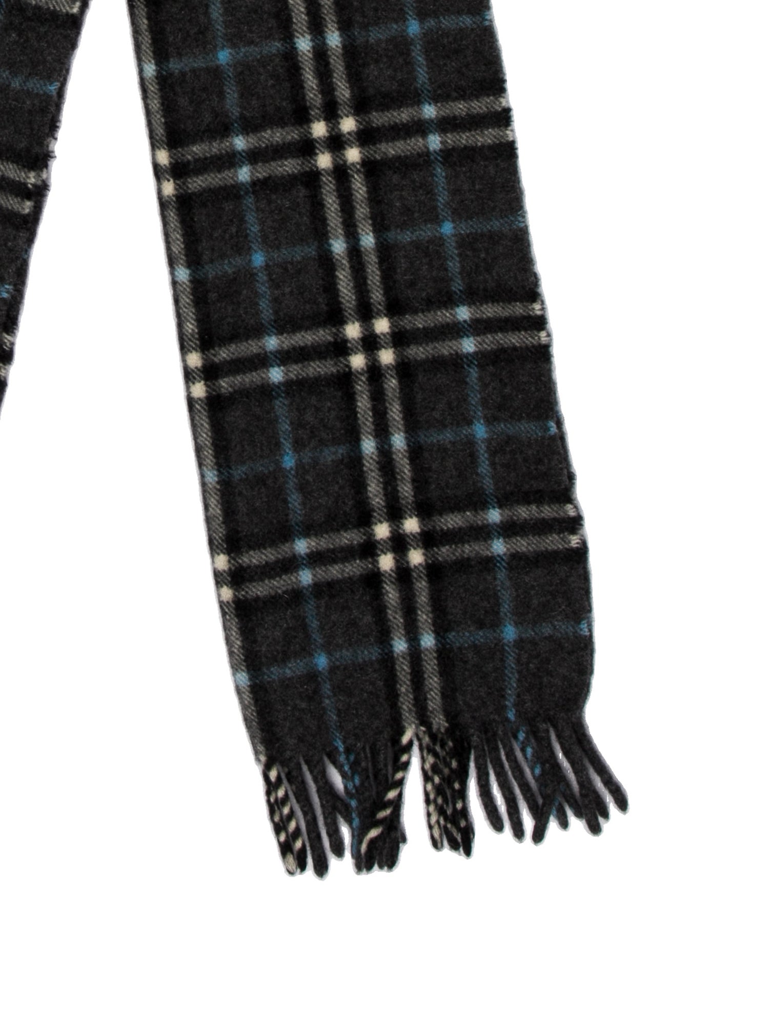 Burberry London Cashmere Plaid Print Scarf