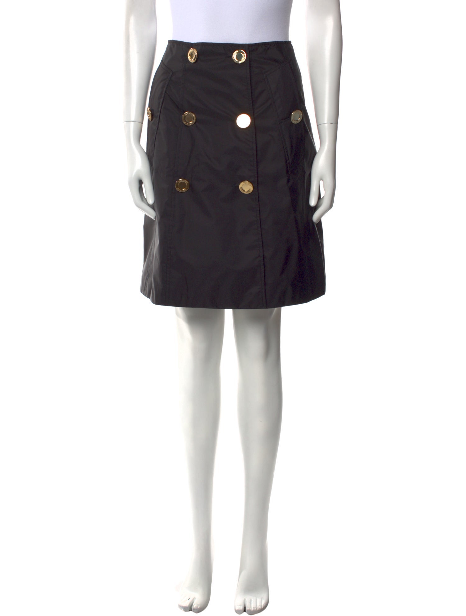 Burberry Pleated Accents Knee-Length Skirt