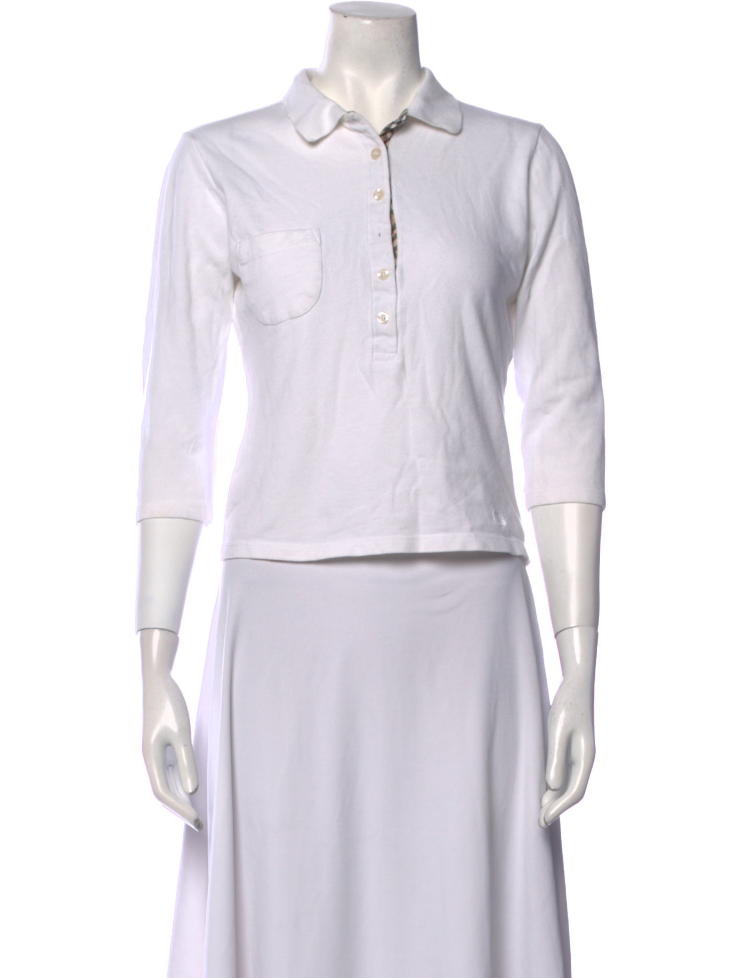 Burberry London Three-Quarter Sleeve Polo
