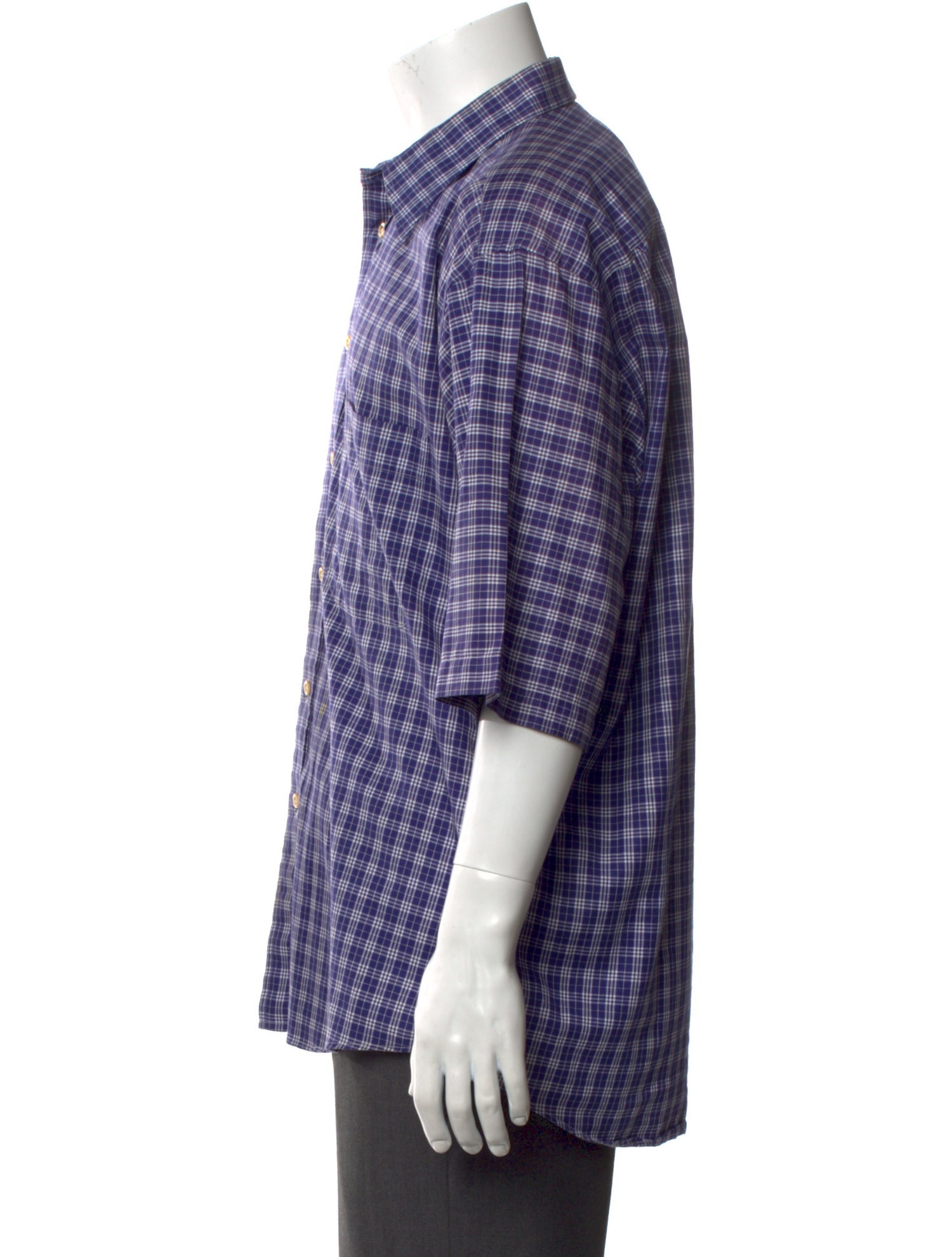 Burberry London Plaid Print Short Sleeve Shirt