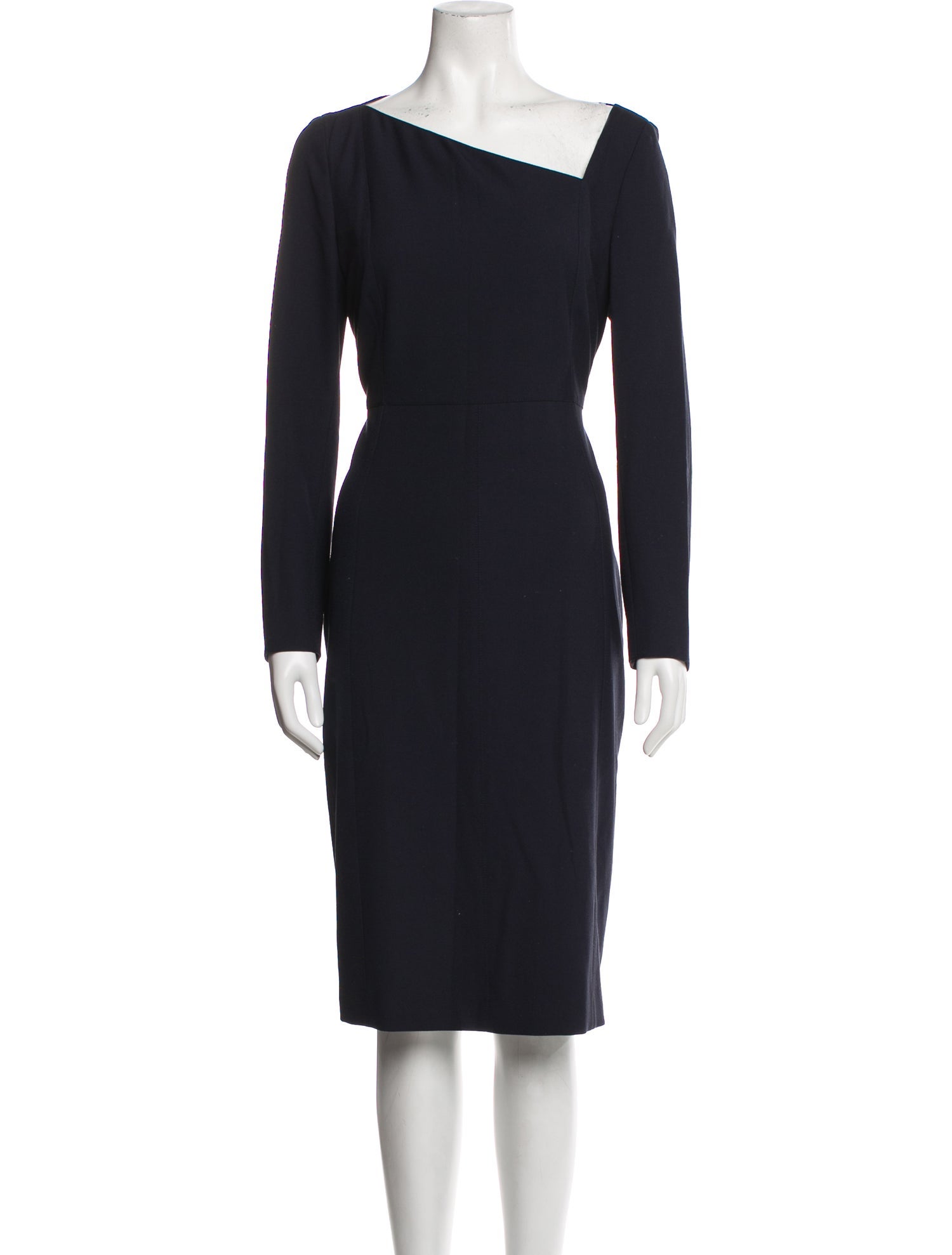 Burberry London Asymmetrical Midi Length Dress