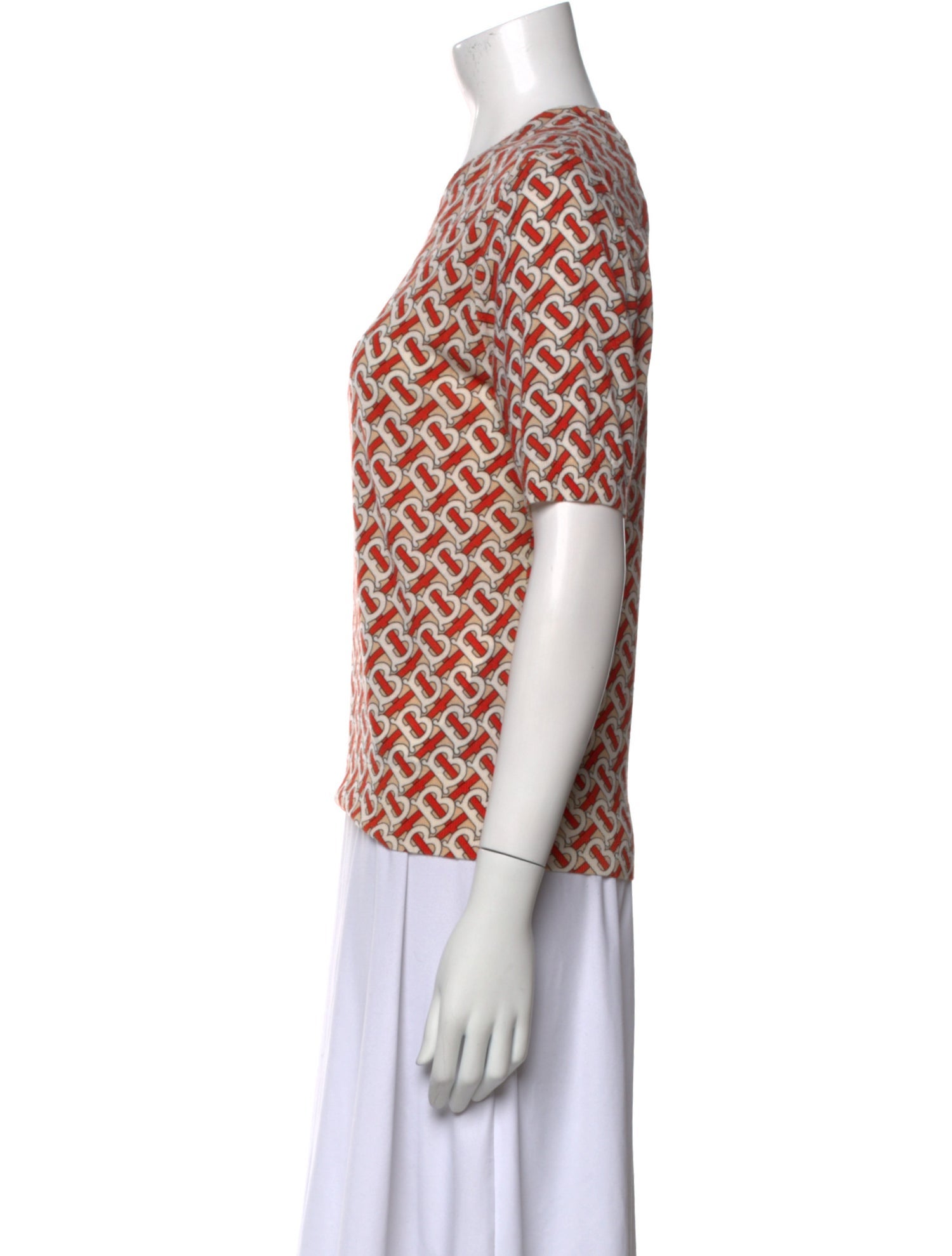 Burberry Merino Wool Printed T-Shirt w/ Tags