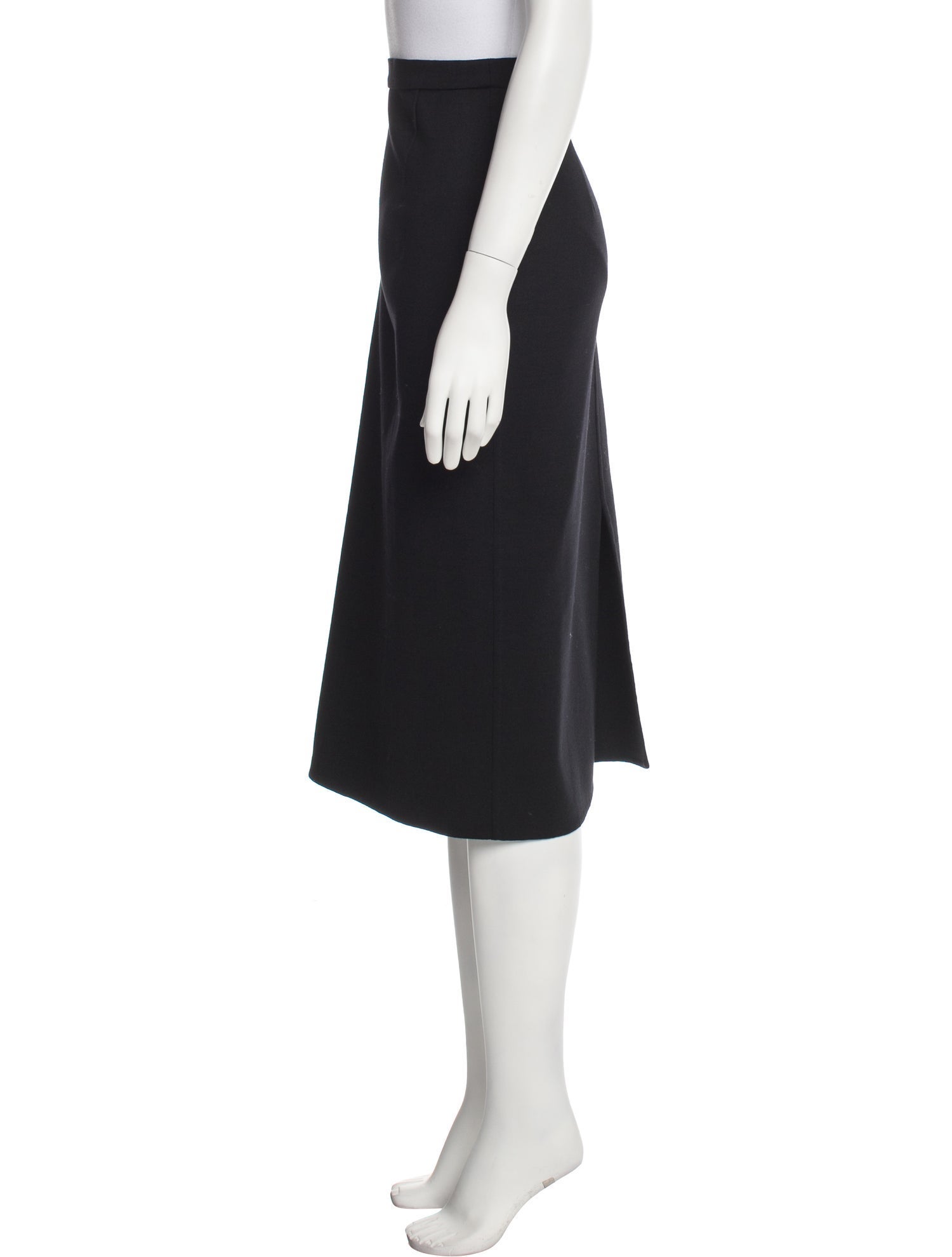 Burberry London Wool Midi Length Skirt