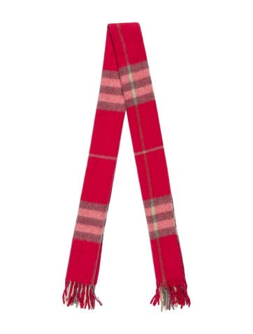 Burberry London Scarves and Shawls Cashmere Plaid Print Scarf