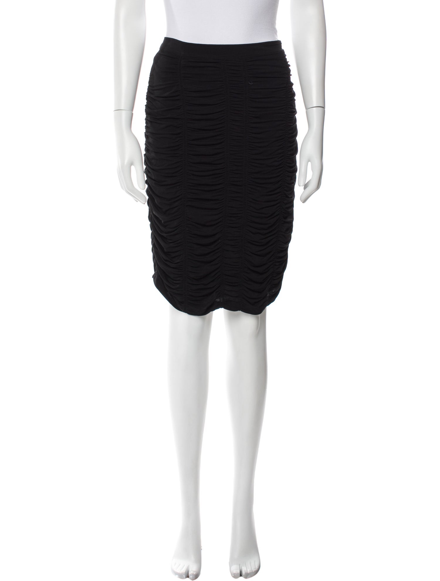 Burberry London Pleated Accents Knee-Length Skirt