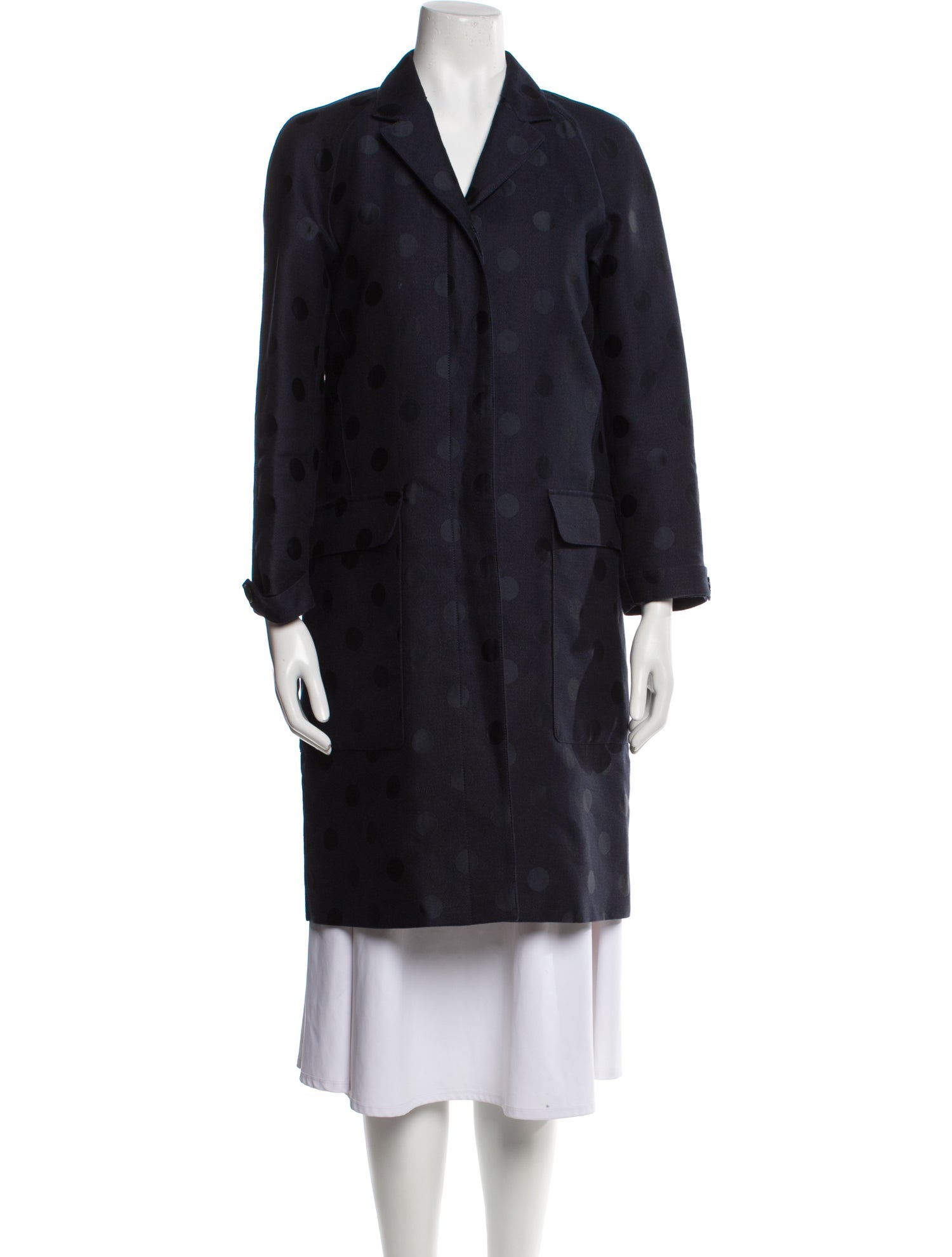 Burberry London Polka Dot Print Faux Fur Coat