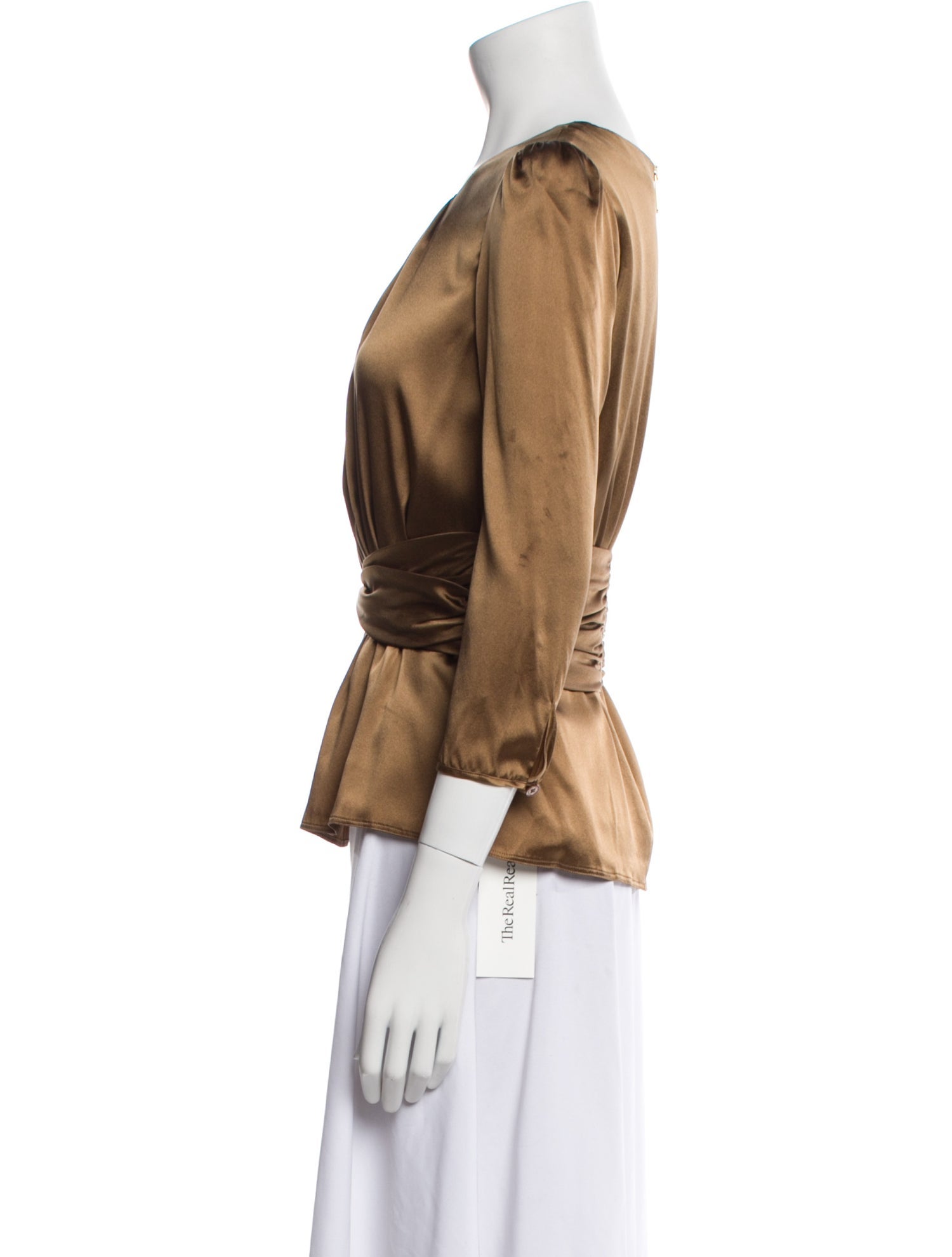 Burberry London Silk Scoop Neck Blouse