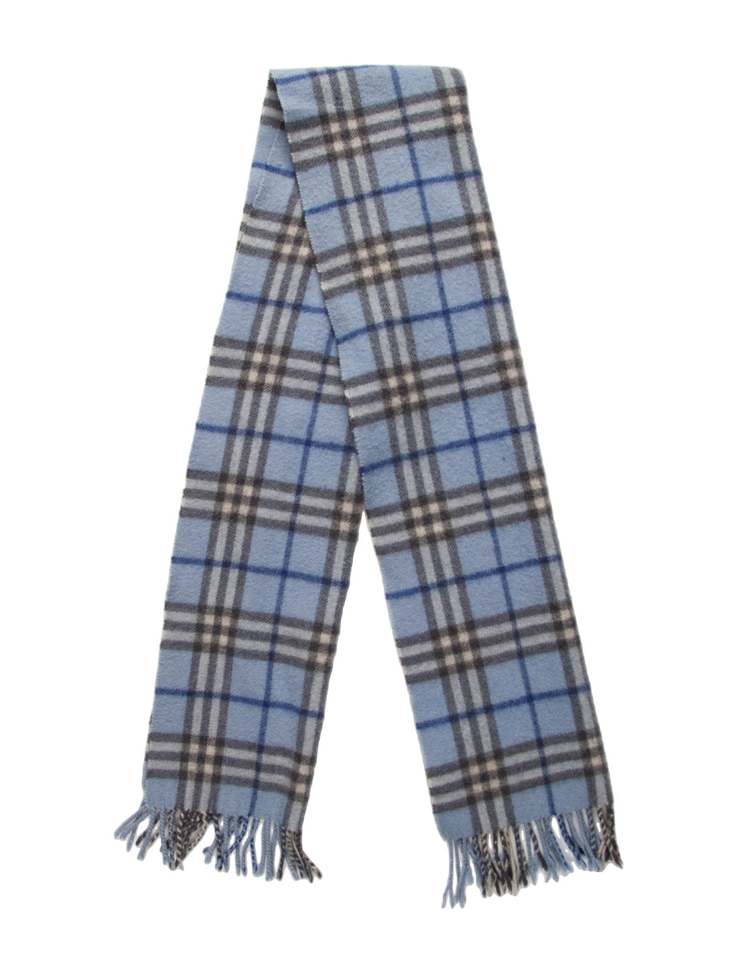 Burberry London Cashmere Plaid Print Scarf