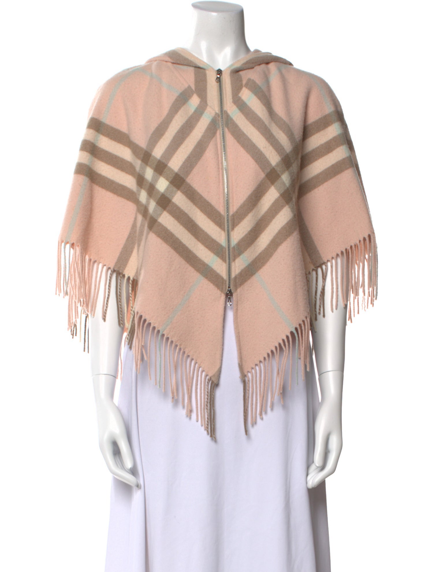 Burberry London Merino Wool Plaid Print Sweater