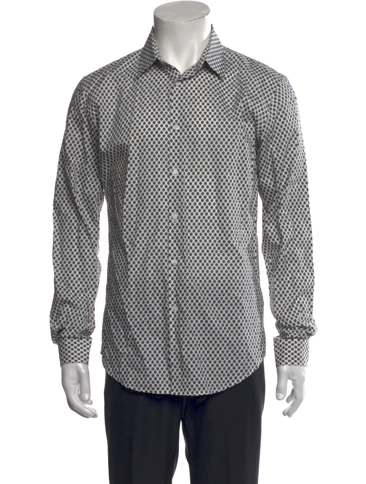 Burberry London Polka Dot Print Long Sleeve Shirt