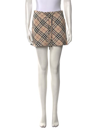 Burberry London Linen Mini Skirt