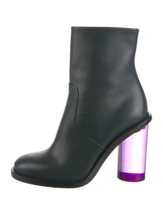 Burberry London Leather Colorblock Pattern Boots