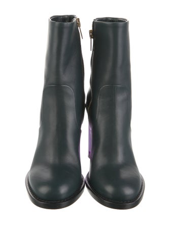 Burberry London Leather Colorblock Pattern Boots