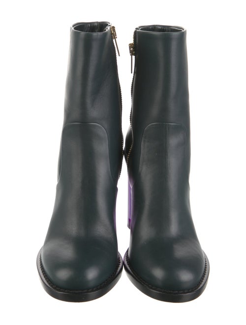 Burberry London Leather Colorblock Pattern Boots