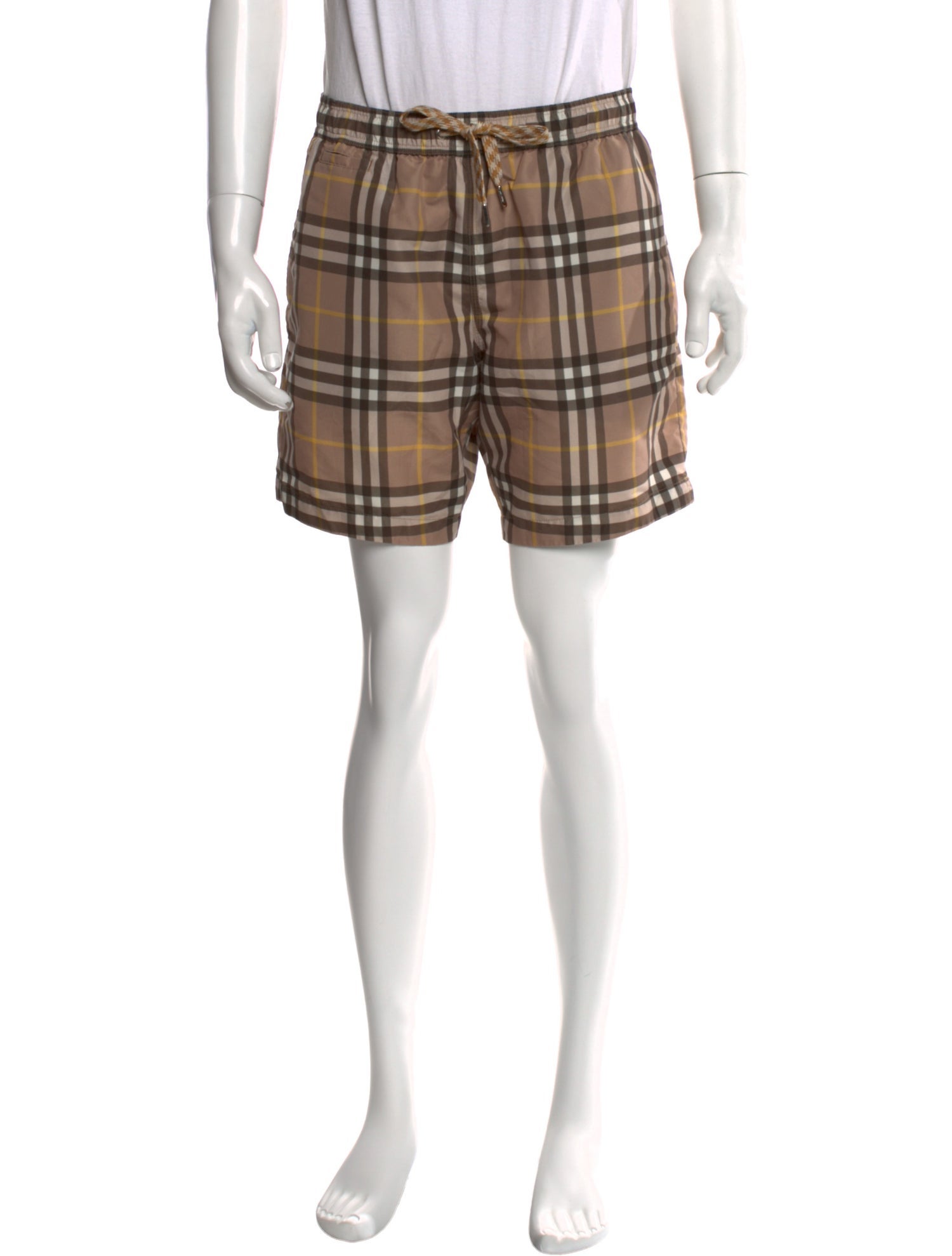 Burberry Nova Check Pattern Swim Trunks