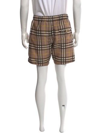 Burberry Nova Check Pattern Swim Trunks