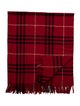 Burberry London Lambswool Fringe Blanket