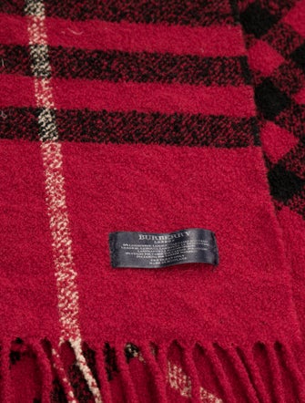 Burberry London Lambswool Fringe Blanket