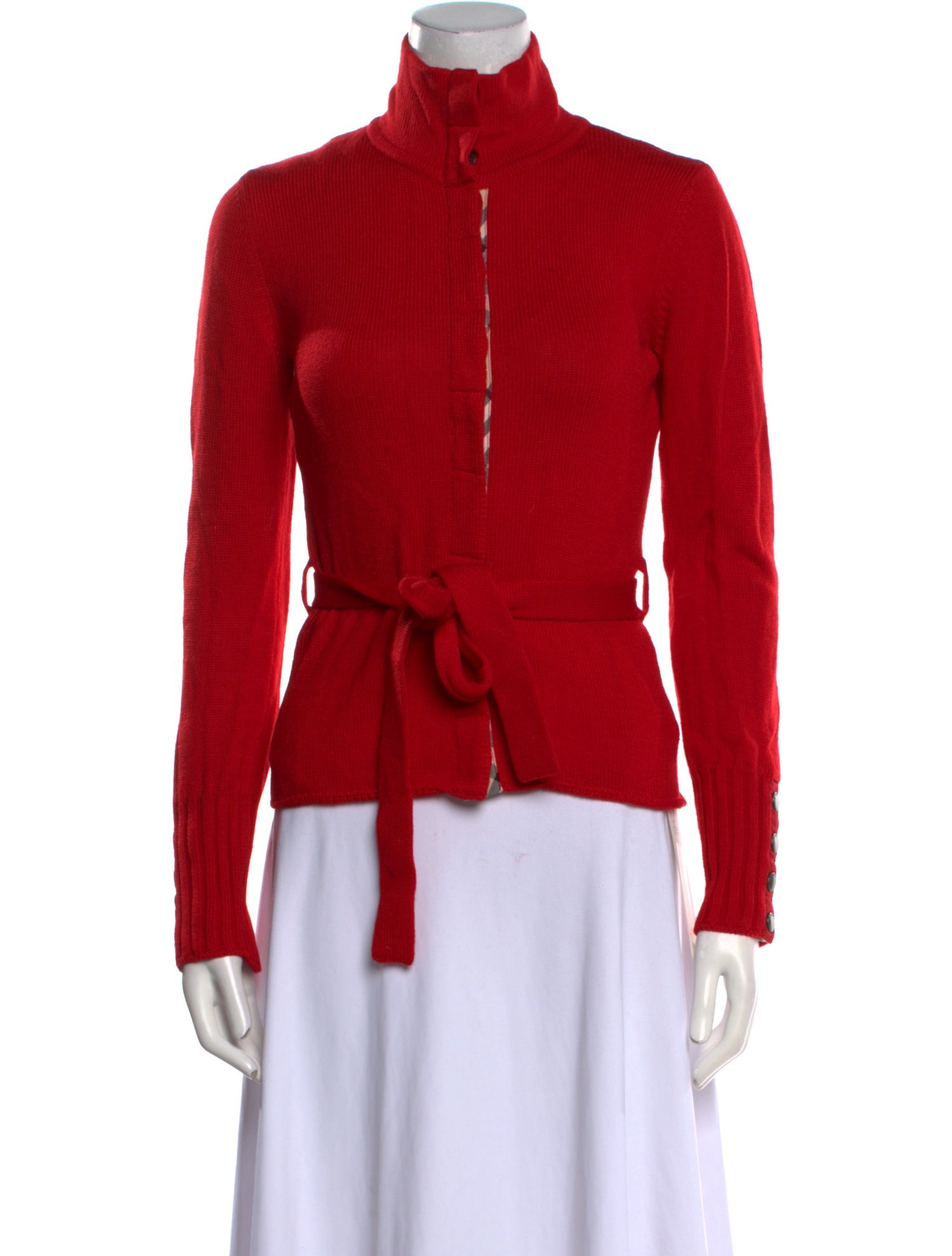 Burberry London Merino Wool Mock Neck Sweater