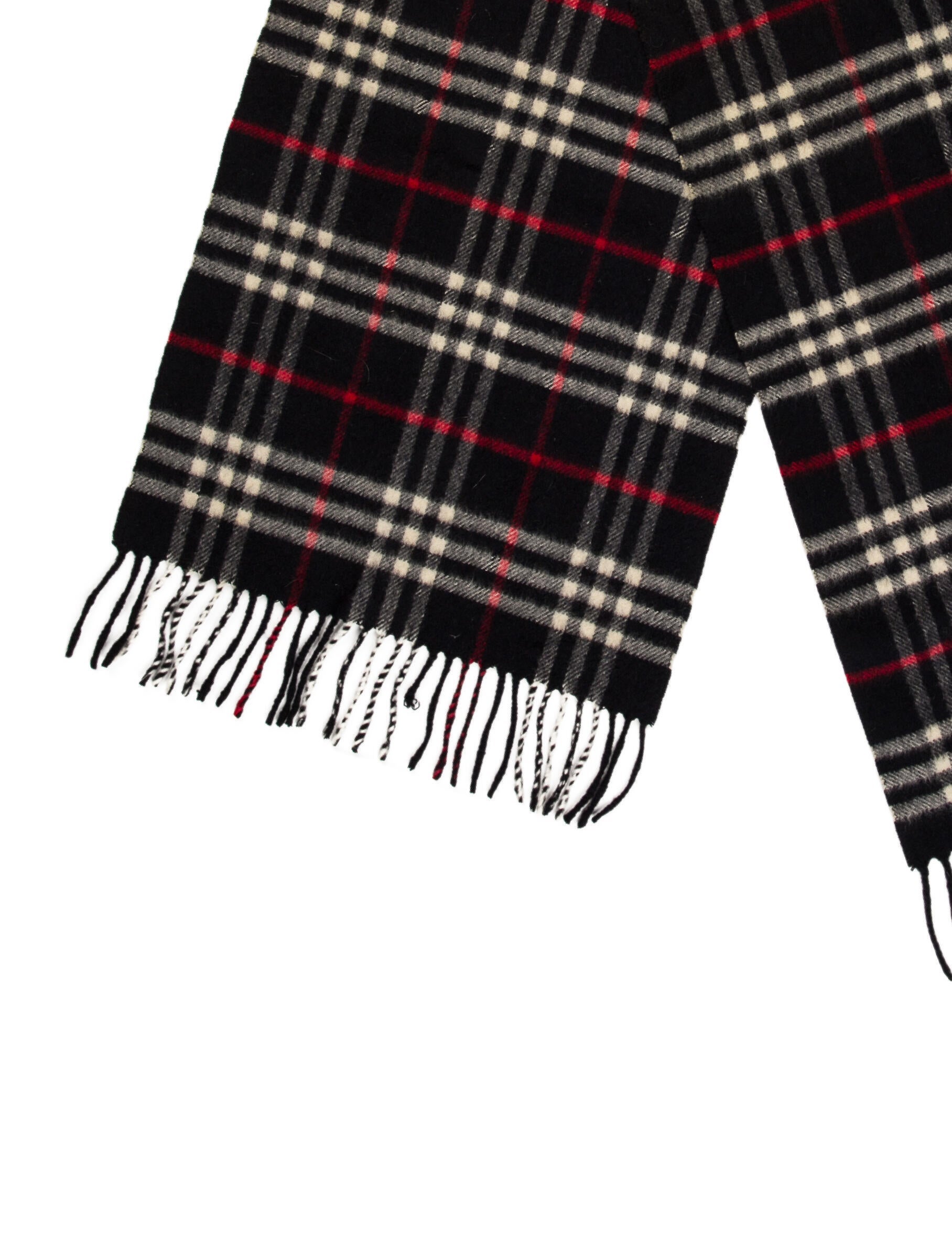 Burberry London Cashmere Plaid Print Scarf