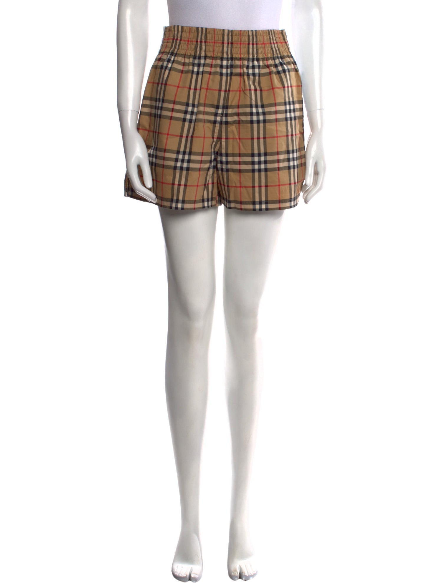 Burberry Plaid Print Mini Shorts