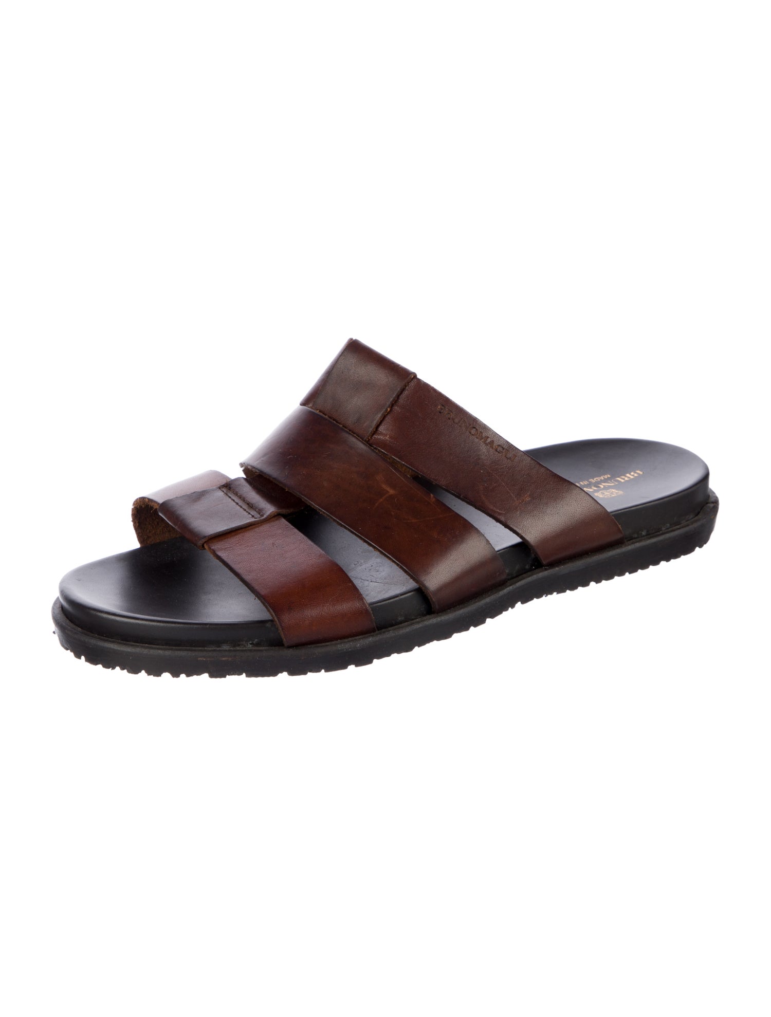 Bruno Magli Leather Slides