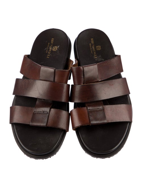 Bruno Magli Leather Slides