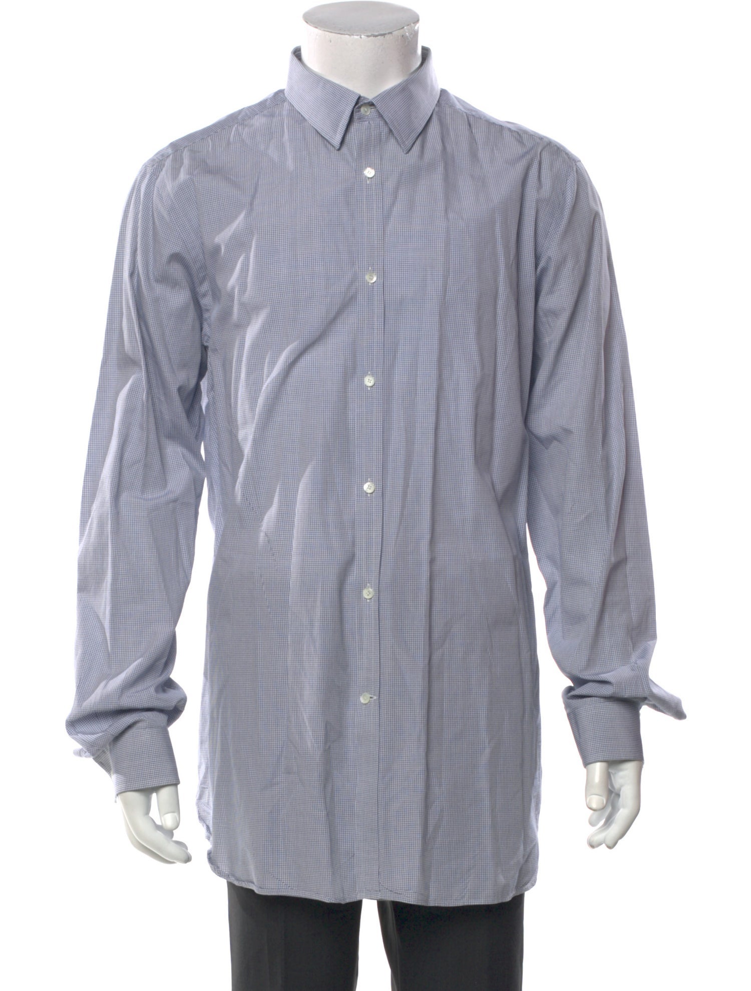 Burberry London Plaid Print Long Sleeve Dress Shirt