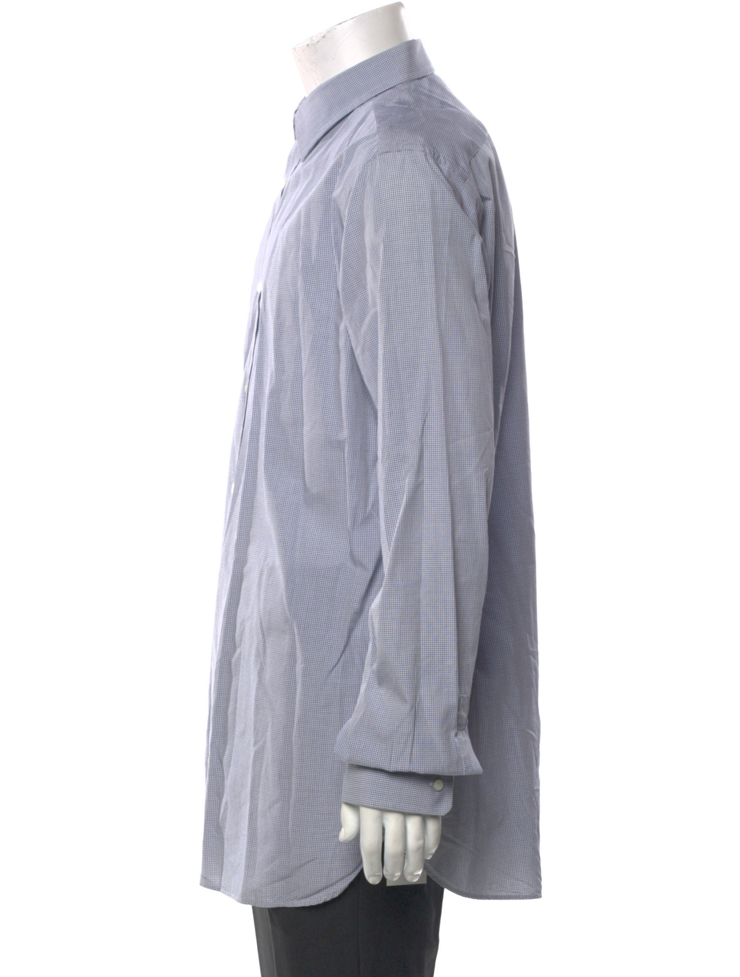 Burberry London Plaid Print Long Sleeve Dress Shirt