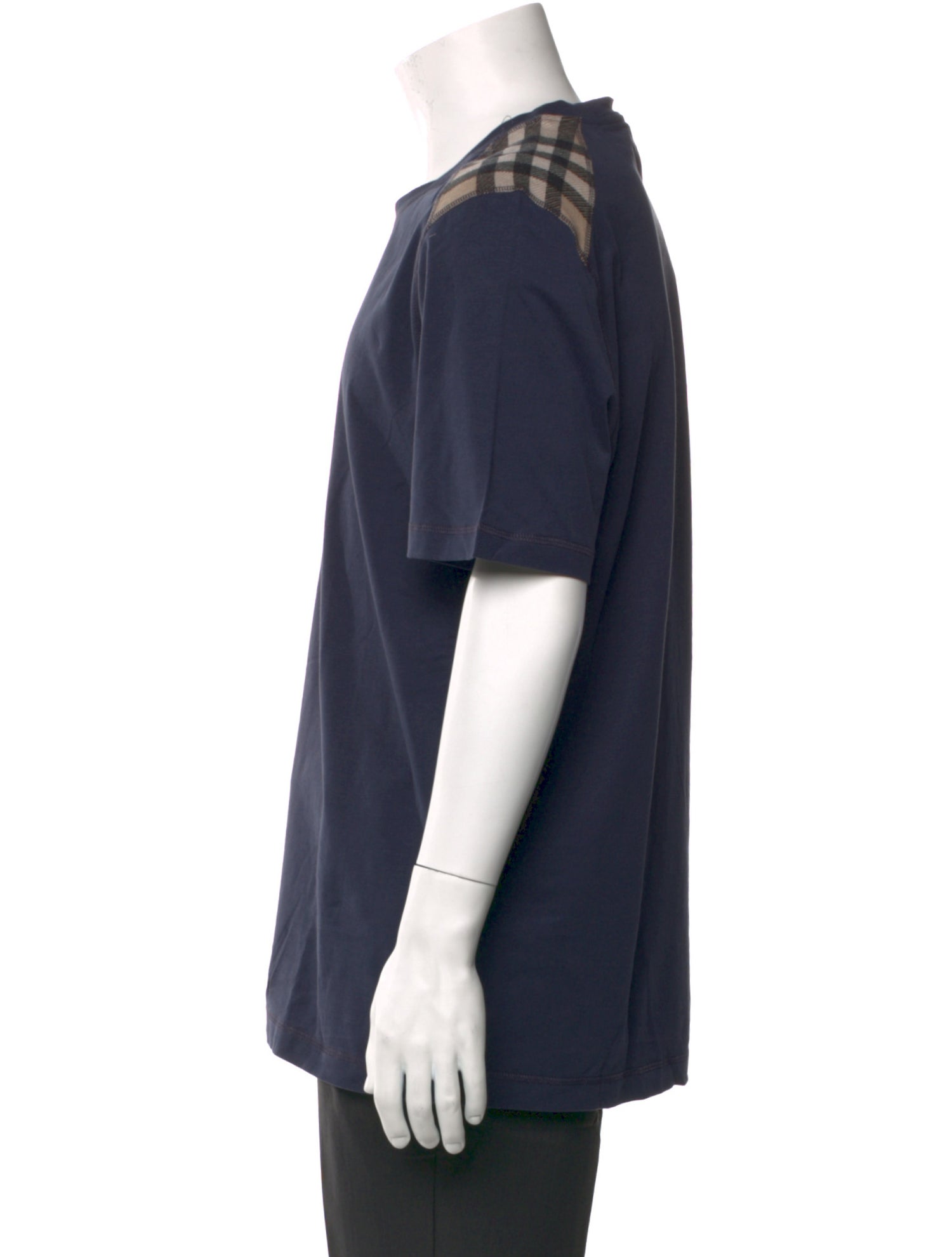 Burberry London Nova Check Pattern Crew Neck T-Shirt