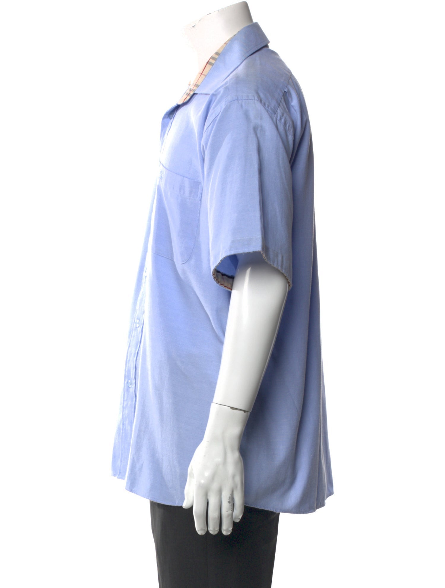 Burberry London House Check Pattern Short Sleeve Dress Shirt