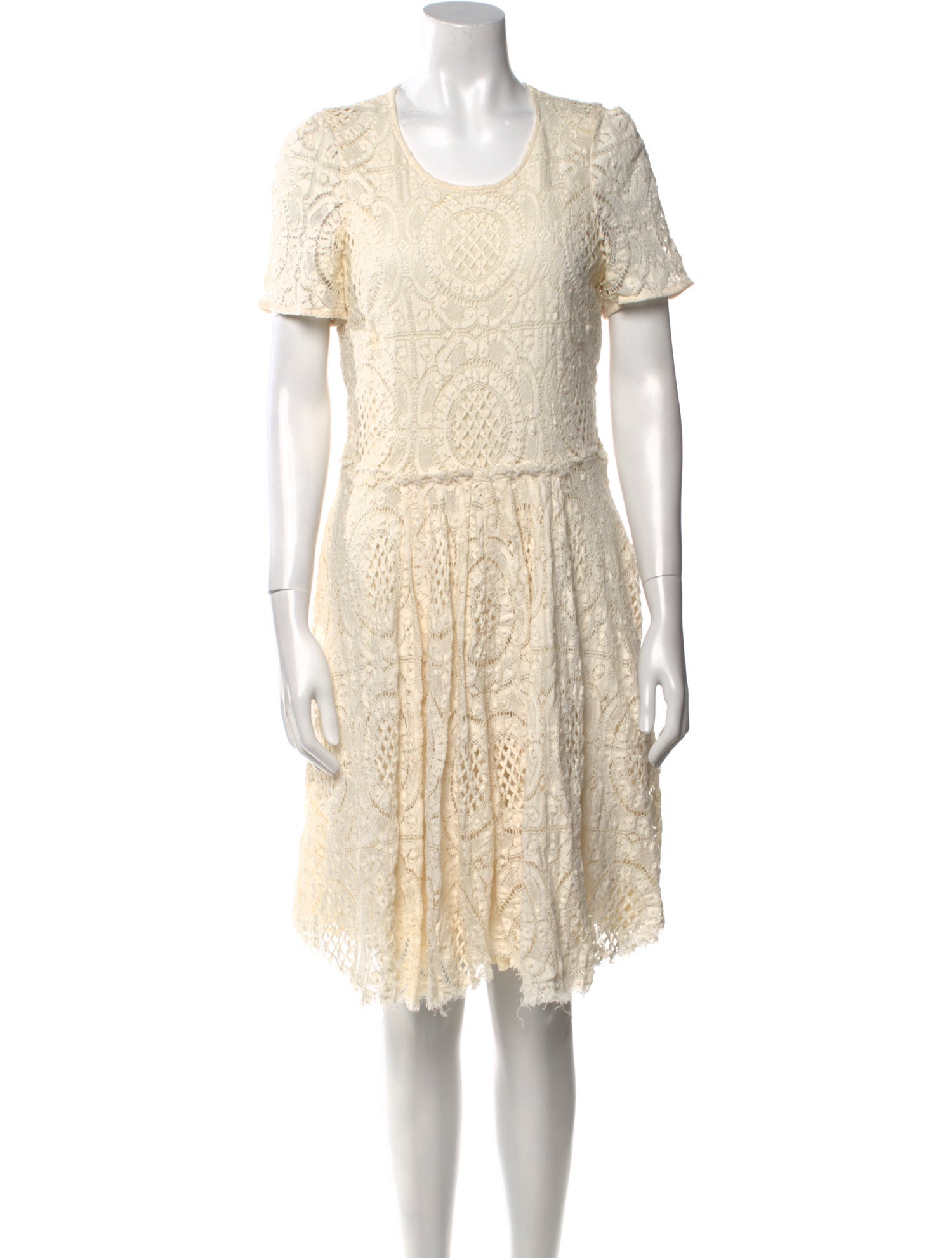 Burberry London Scoop Neck Knee-Length Dress