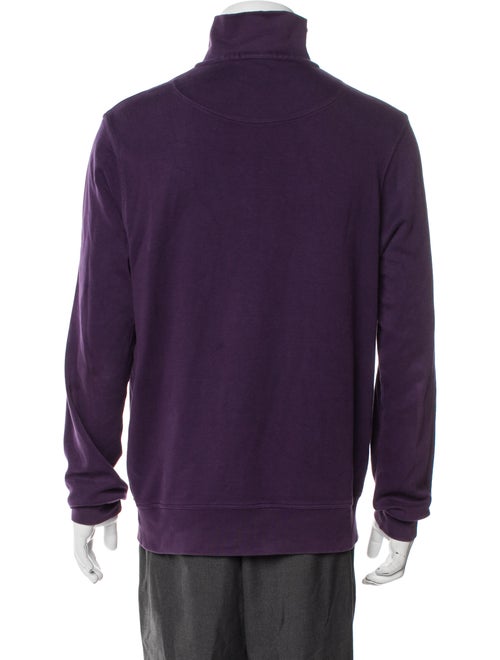Burberry London House Check Pattern Mock Neck Sweatshirt