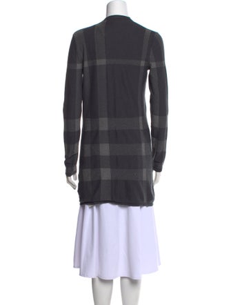 Burberry London Wool Plaid Print Sweater