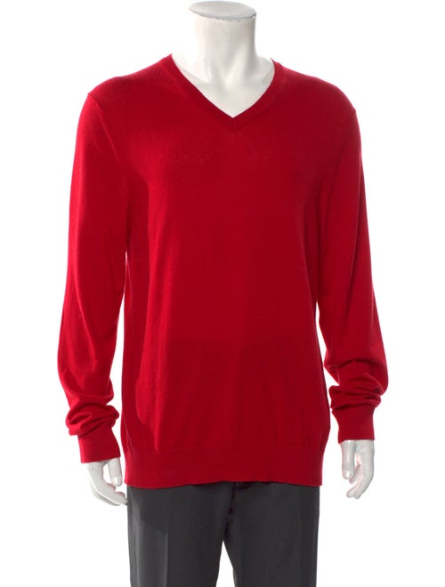 Burberry Nova Check Pattern V-Neck Pullover