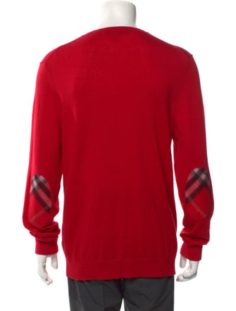 Burberry Nova Check Pattern V-Neck Pullover