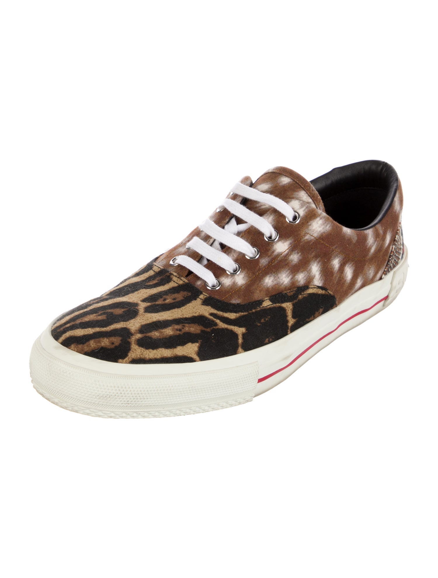 Burberry Canvas Animal Print Sneakers