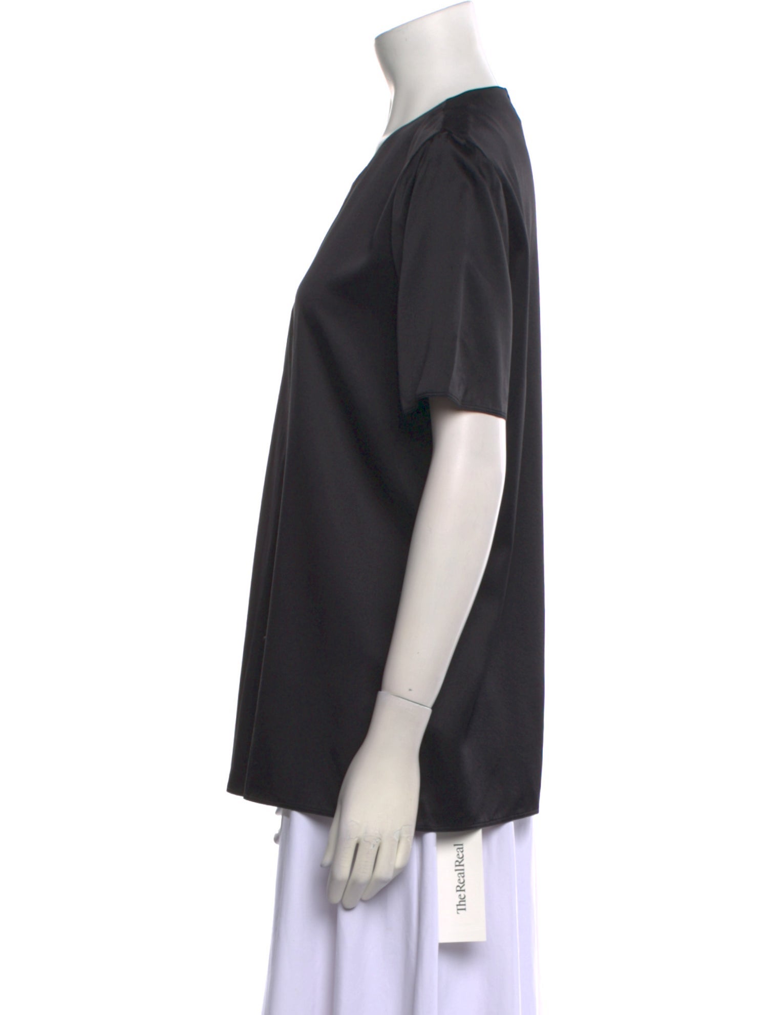 Burberry London Silk Scoop Neck T-Shirt