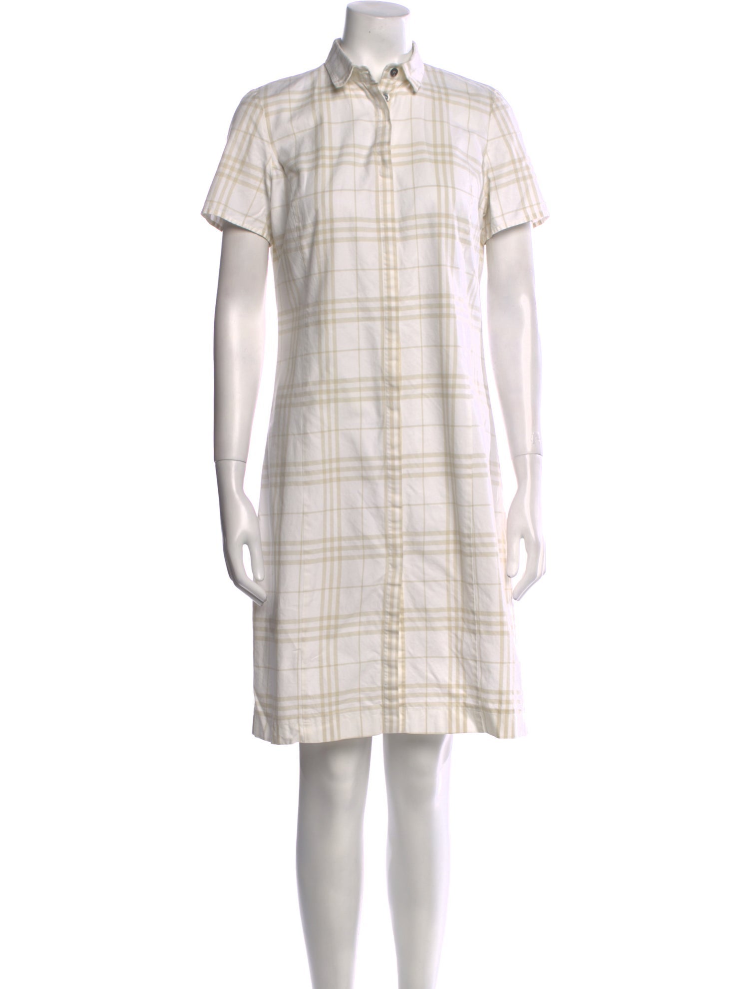 Burberry London Plaid Print Knee-Length Dress