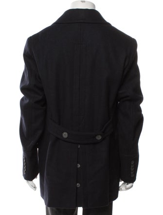 Burberry London Abstract Check Wool Peacoat