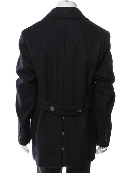 Burberry London Abstract Check Wool Peacoat