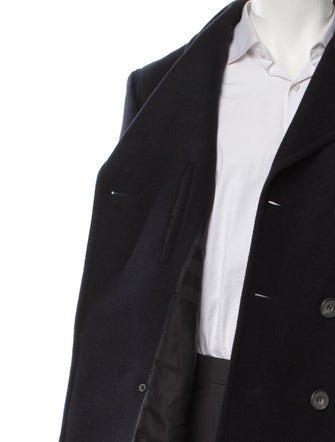 Burberry London Abstract Check Wool Peacoat