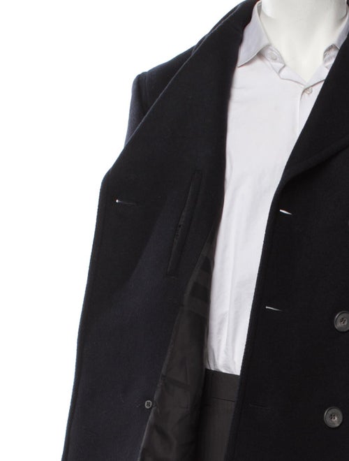 Burberry London Abstract Check Wool Peacoat