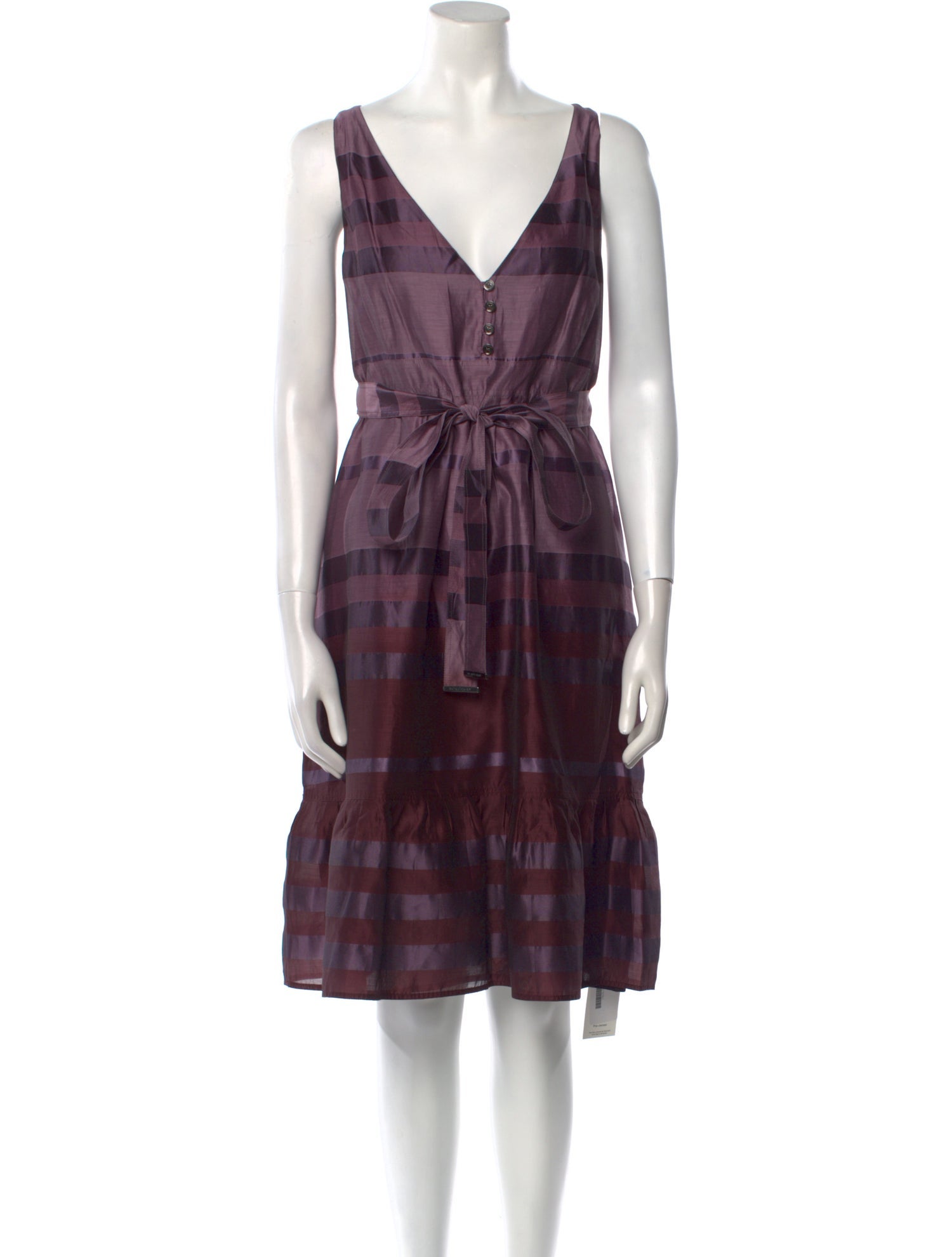 Burberry London Plaid Print Knee-Length Dress