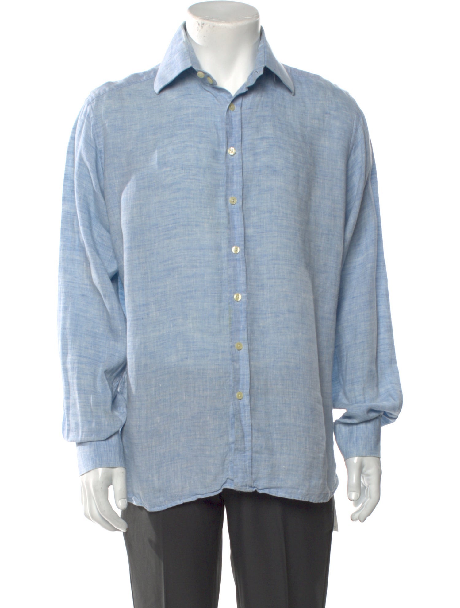 Burberry London Linen Long Sleeve Dress Shirt