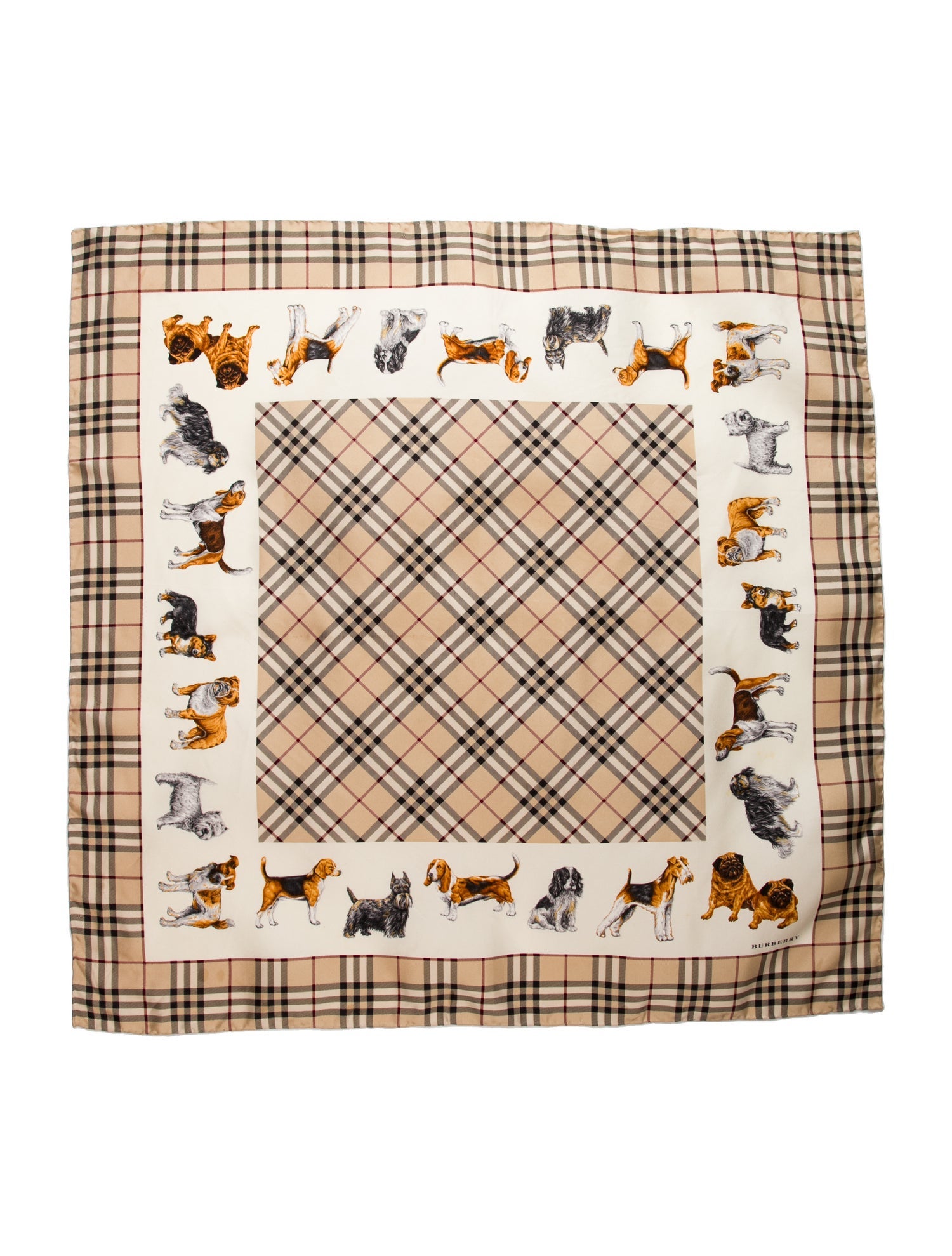 Burberry London Silk Nova Check Pattern Scarf