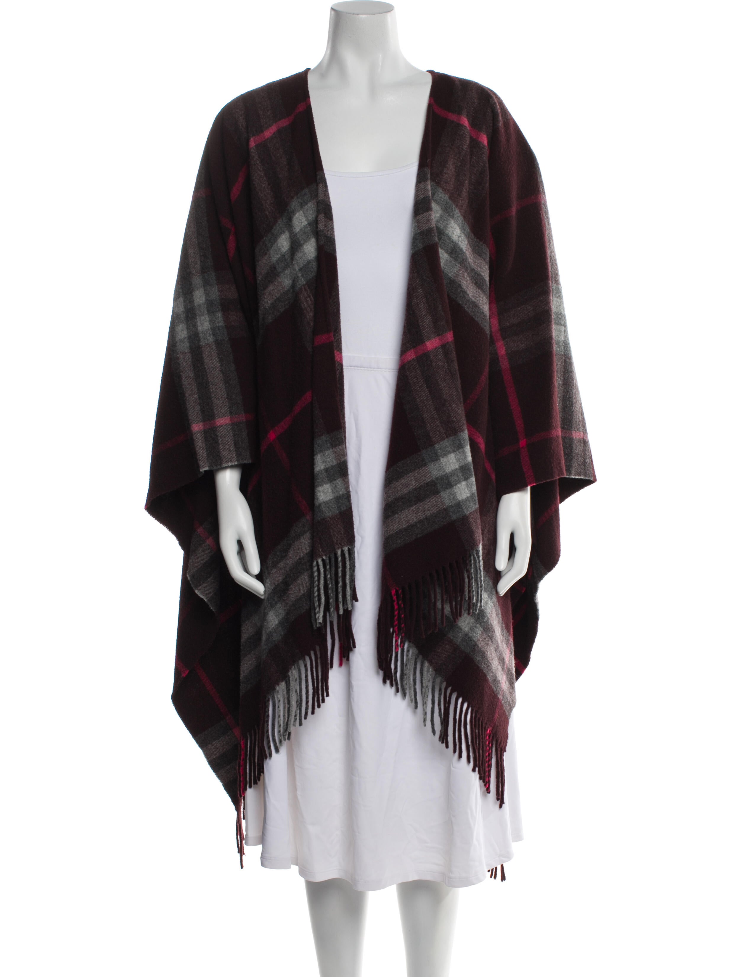 Burberry London Merino Wool Super Nova Check Pattern Shawl