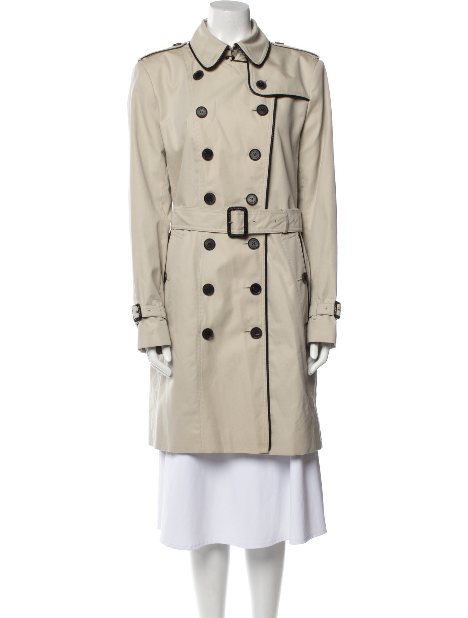 Burberry Prorsum Striped Trench Coat