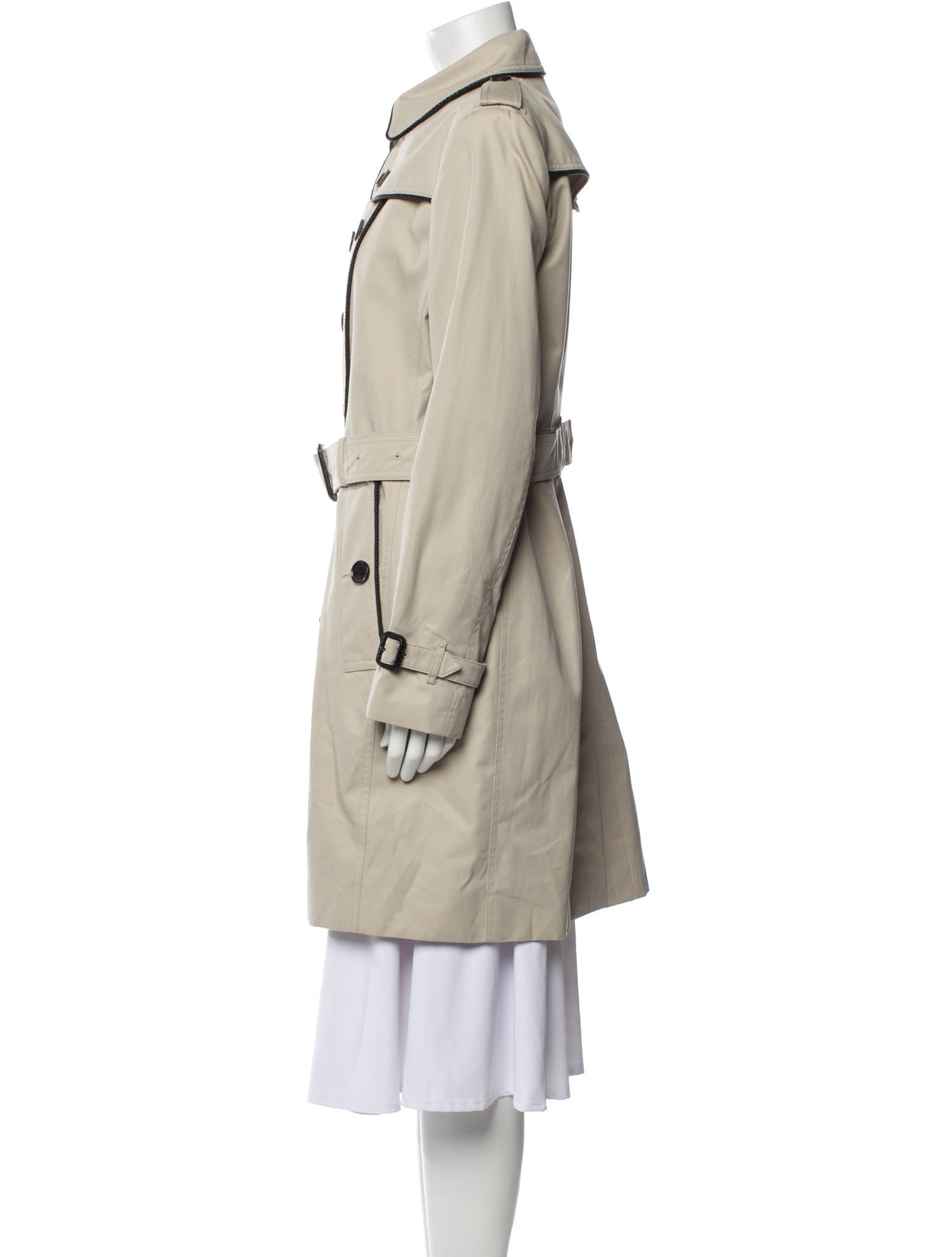 Burberry Prorsum Striped Trench Coat