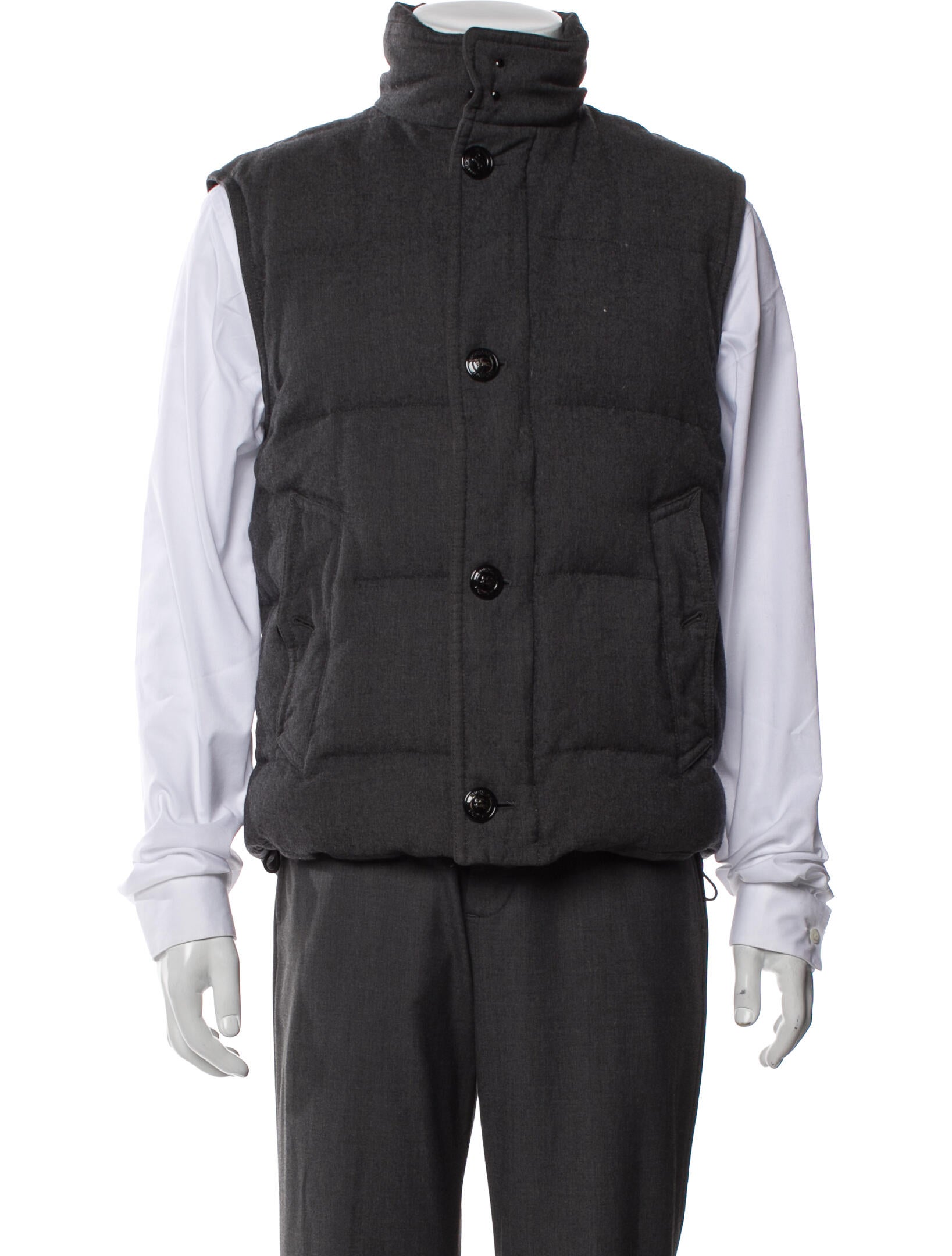 Burberry London Beat Check Pattern Virgin Wool Vest
